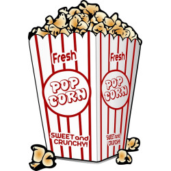 Kit pour Popcorn - 50 Cornets - 1kg Maïs à éclater