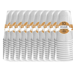 Gobelets scintillants argentés en carton x100 - 50cl original cup