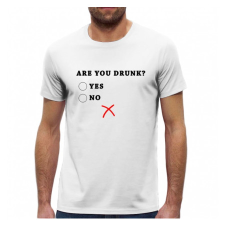 Tshirt Are You Drunk Blanc - Original CUP