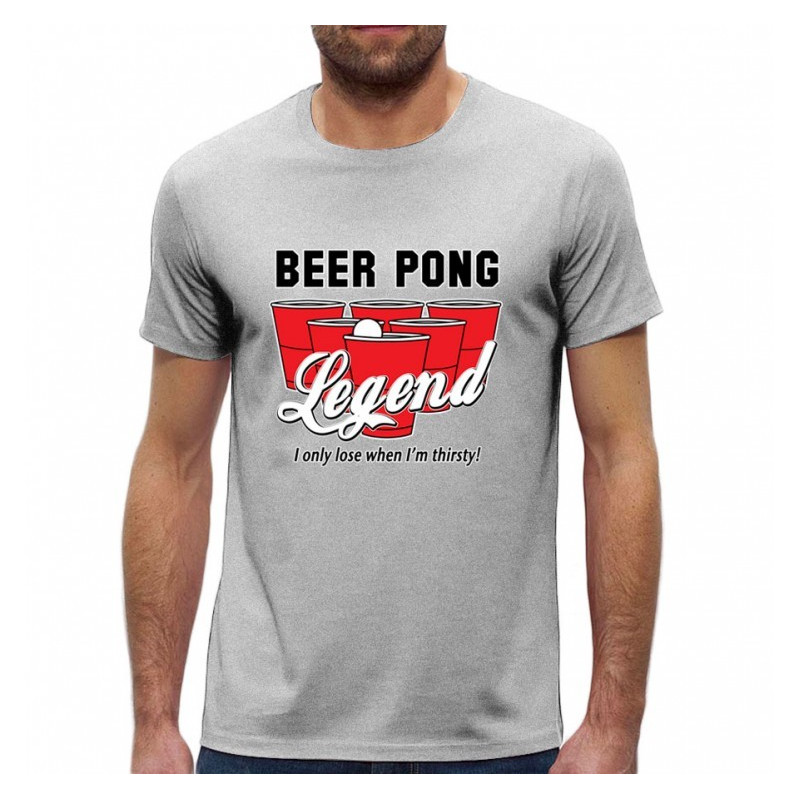 Tshirt Beer Pong Legend Gris - Original CUP