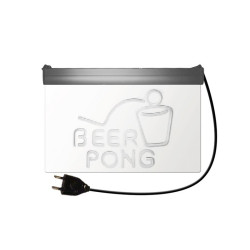 Panneau Neon Beer Pong Bleu - Original CUP