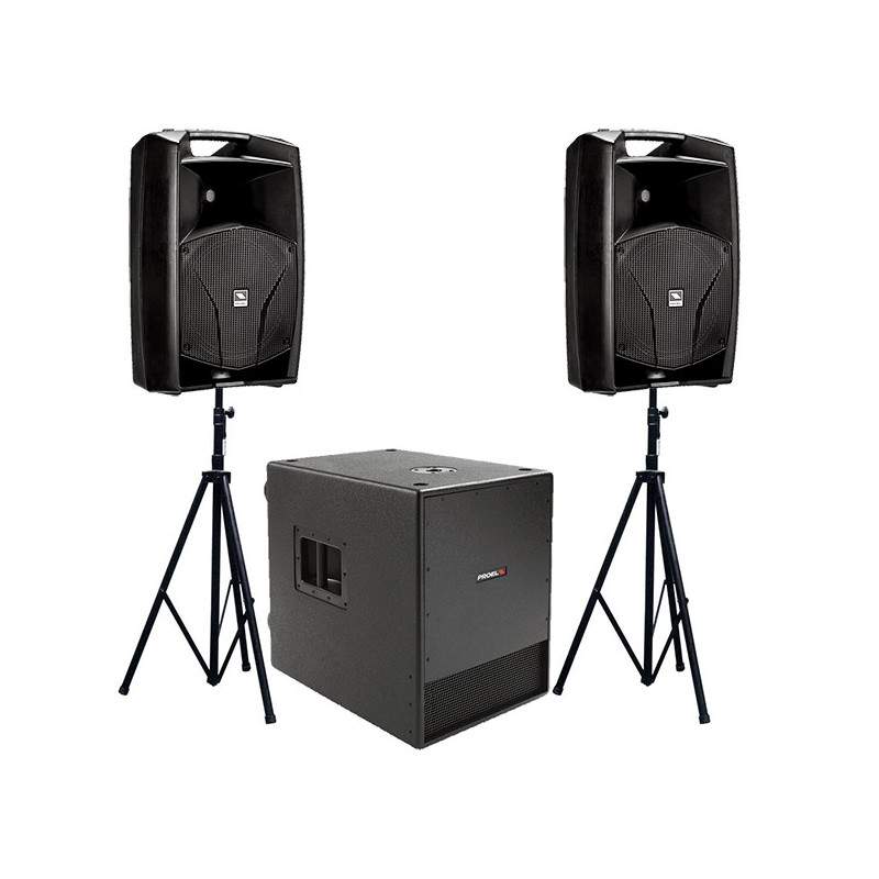 Location Kit Audio 1900W - 2 x V12A + SUB SW115A - PROEL