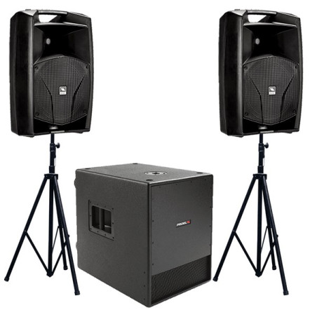 Location Kit Audio 1900W - 2 x V12A + SUB SW115A - PROEL