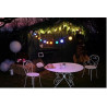 Guirlande guinguette lumineuse extérieure 10m + 20 ampoules LED couleurs chainable.