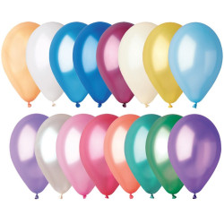 Ballons nacrés multicolor x50