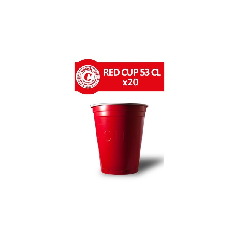 20 Gobelets Rouges 53cl – ORIGINAL CUP