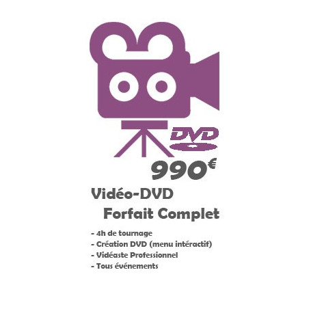 Prestation Vidéo  DVD - Forfait Complet