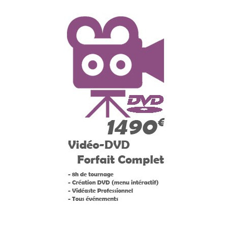 Prestation Vidéo  DVD - Forfait Complet 8h