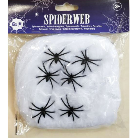 Toile d'araignées - 6 araignées