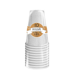 Gobelets scintillants argentés en carton x10 - 50cl - Original cup