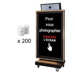 Location Borne à Selfie - Photobooth - Photomaton - Robotphoto Miroir - Clic Emotion - 200 Impressions