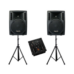 Pack 2x enceintes 400W + table de mixage NOX202 - Location