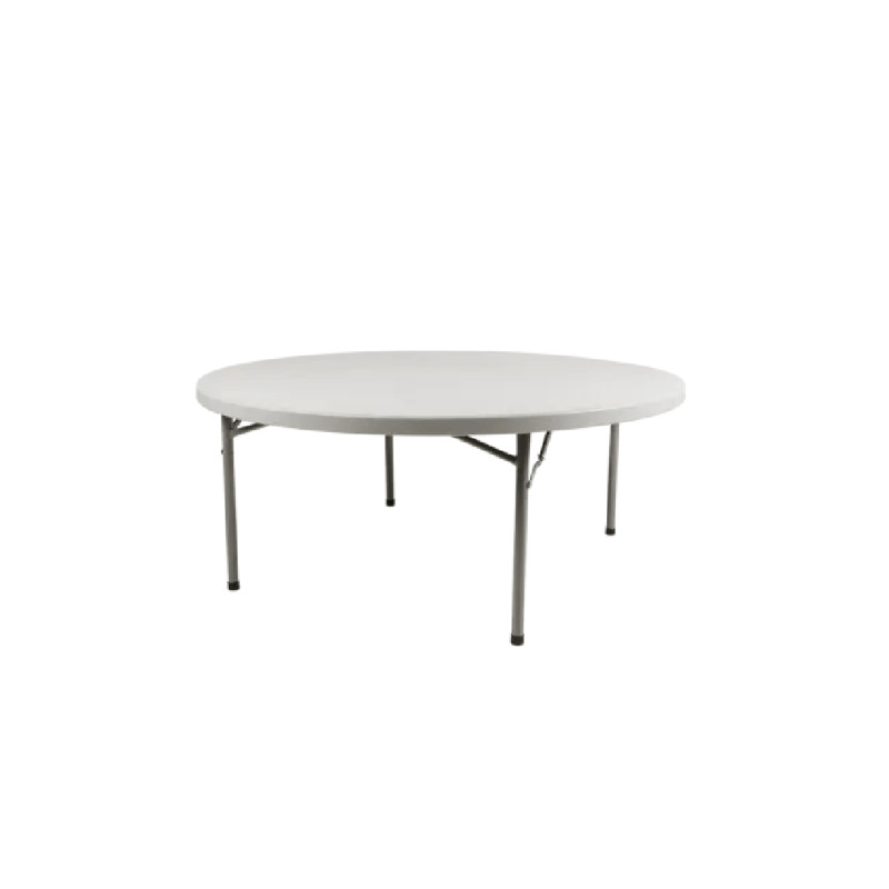 Location Table Ronde : (Ø 150 cm) -   plastique 8 places