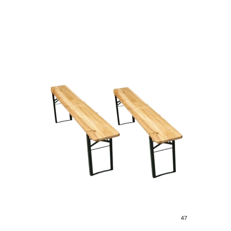Location 2 x Bancs pliants 220 cm
