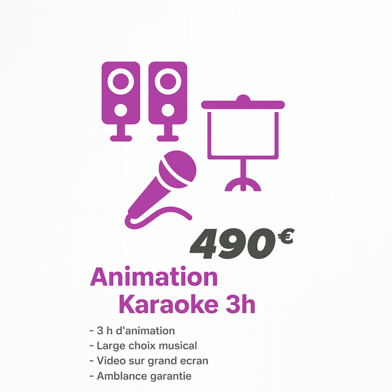 Pack Animation Karaoké – 3h avec Animateur Professionnel