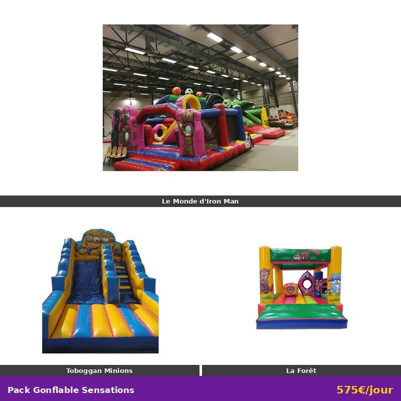 PACK GONFLABLE SENSATIONS - Location Structures Gonflables