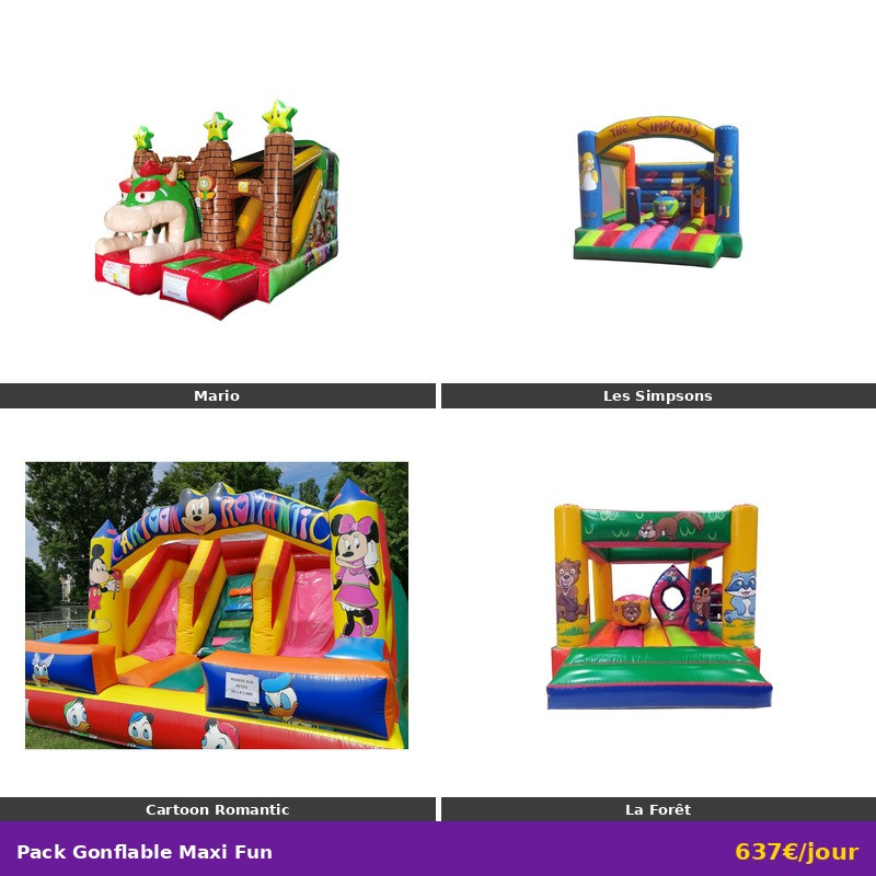 PACK GONFLABLE MAXI FUN - Location Structures Gonflables
